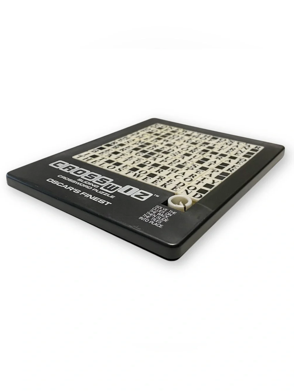 Crosswiz Vintage 1980s Oscar's Finest Handheld Sliding Crossword Puzzle Game